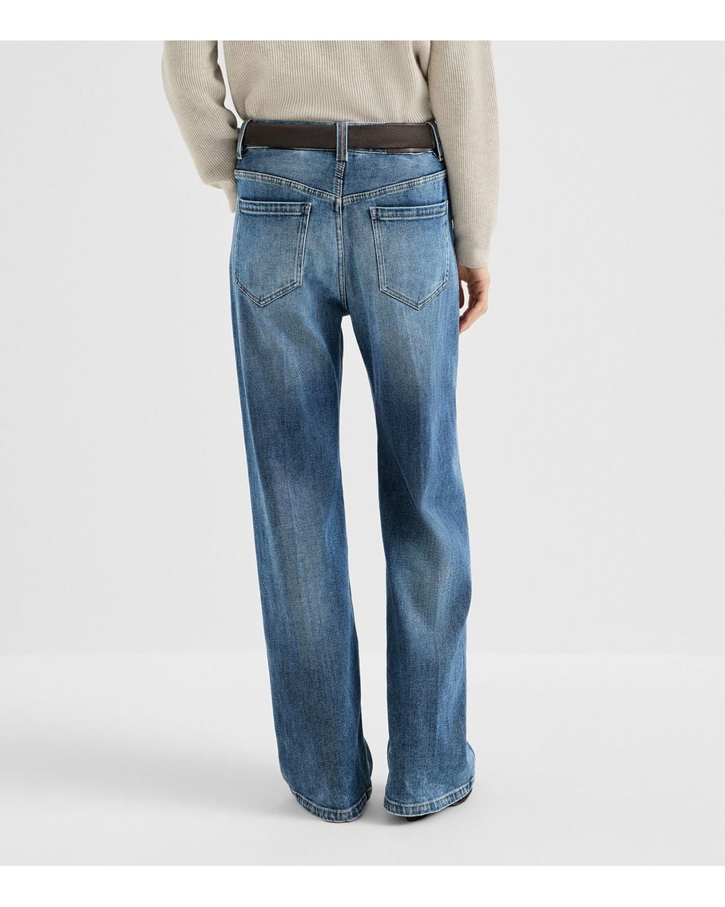 Brunello Cucinelli Blue Contemporary Loose Straight Jeans