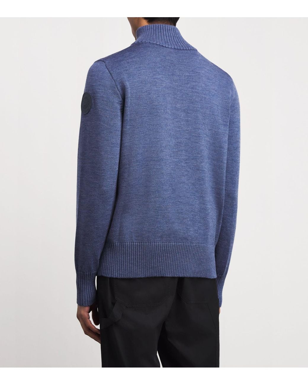 Canada Goose Blue Rosseau Quarter-Zip Sweater for men