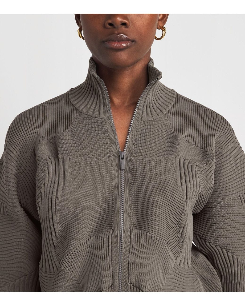 Issey Miyake Gray Kone Kone Knit Jacket