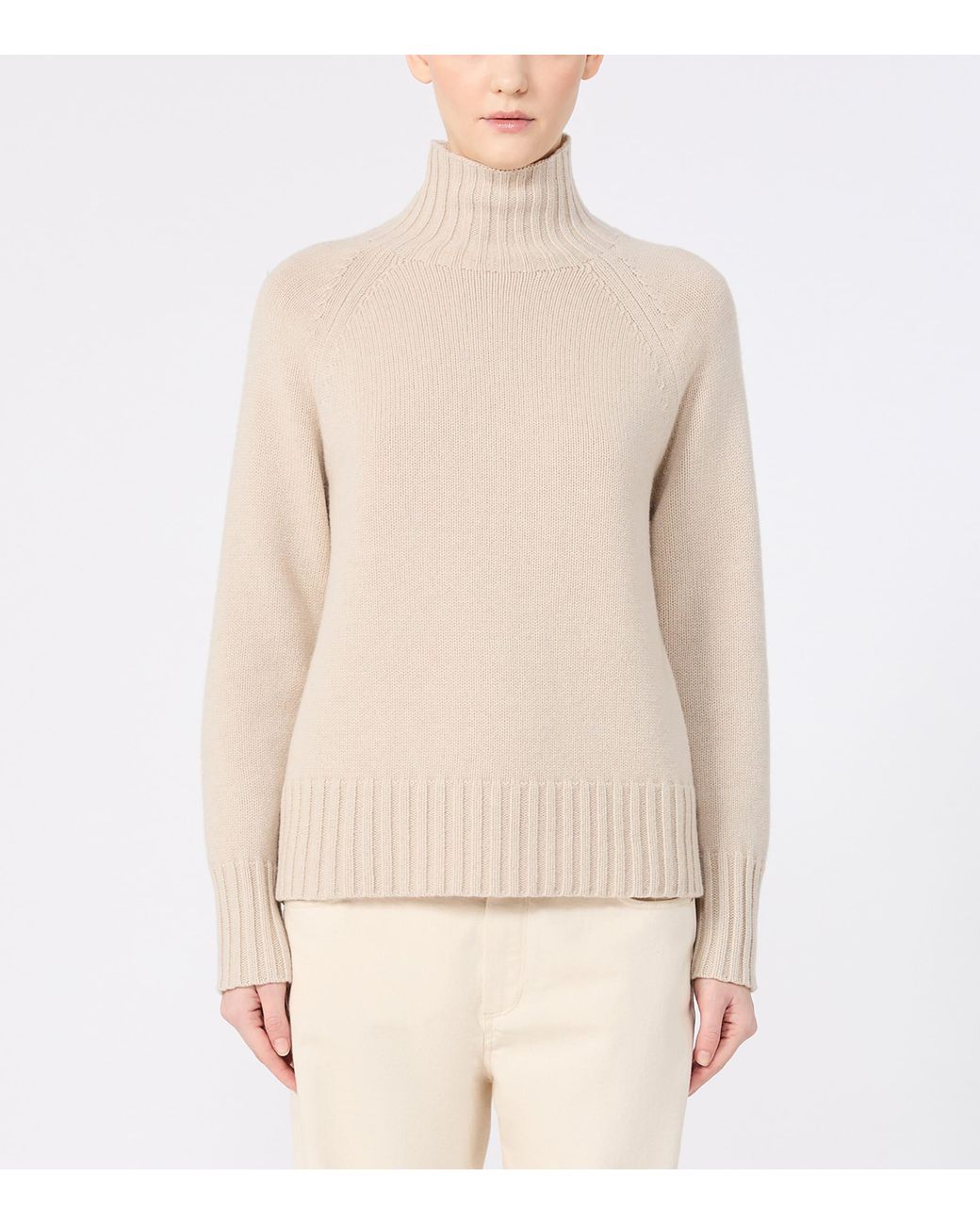 Max Mara White Wool-Cashmere Sweater