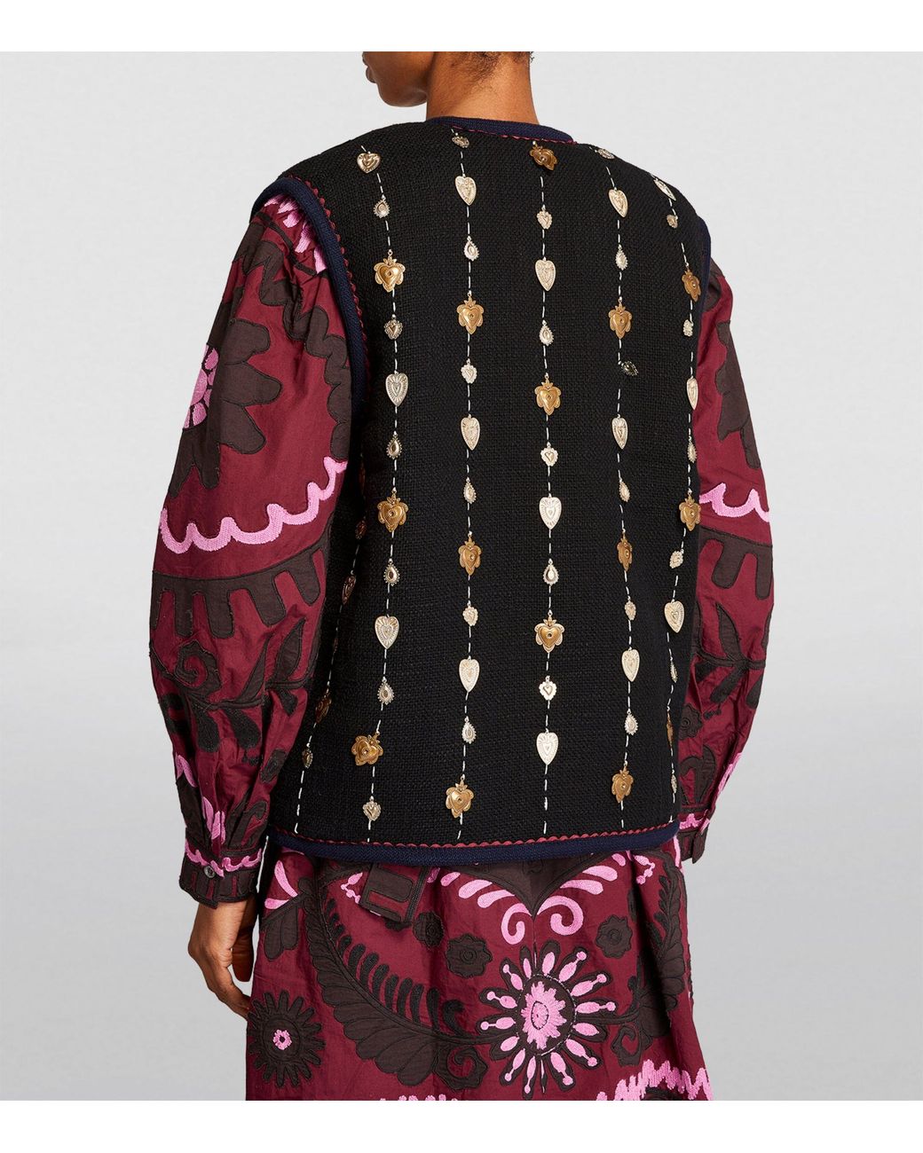 Sea Beaded Betina Vest in Black | Lyst