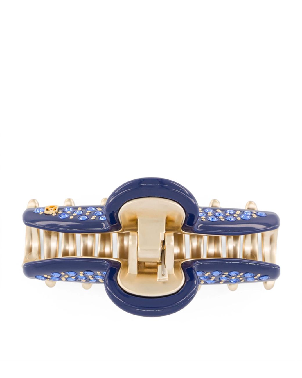 Alexandre De Paris Blue Plated Claw Hair Clip