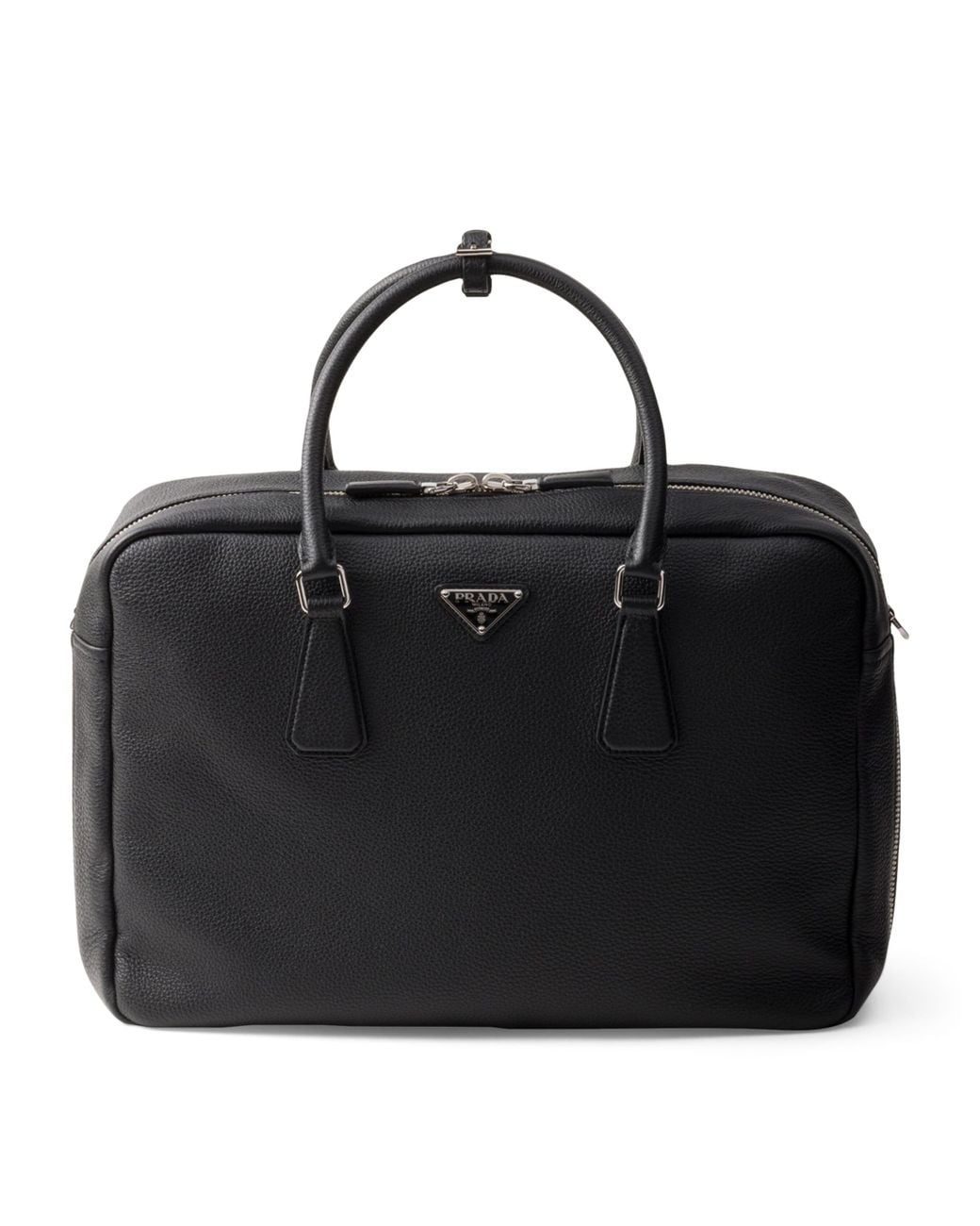 Prada Black Leather Briefcase for men