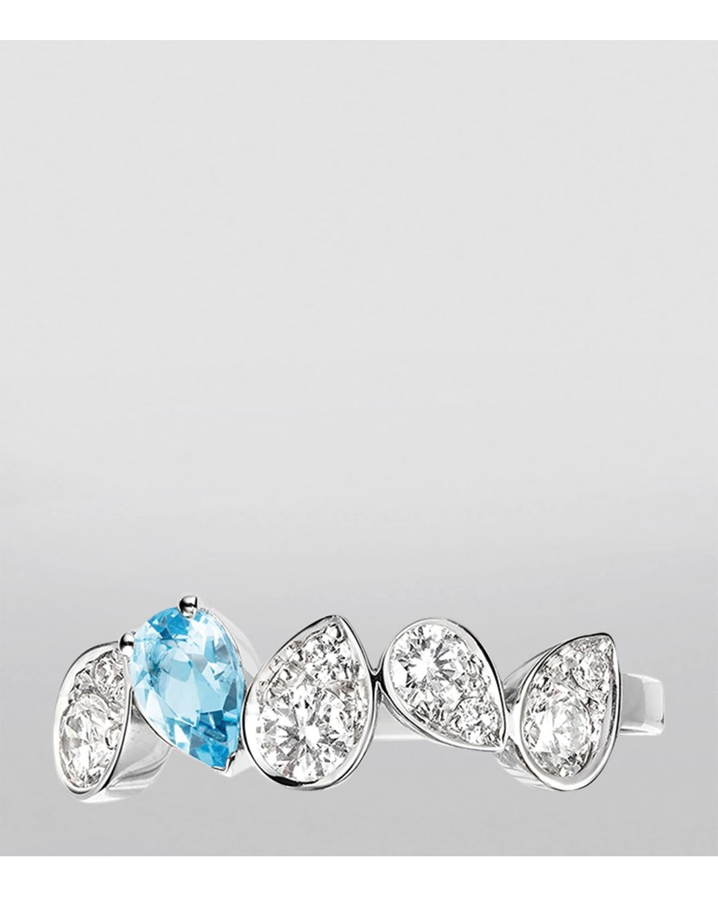 Chaumet Metallic Diamond And Aquamarine Joséphine Ronde D'Aigrettes Ring