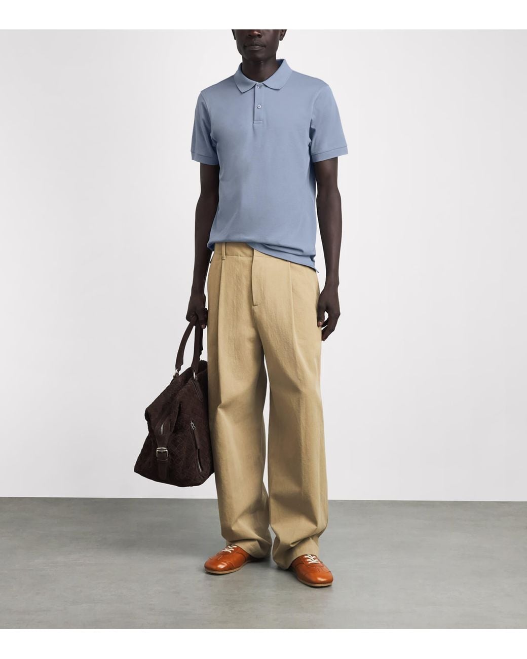 Sunspel Blue Supima Cotton Polo Shirt for men