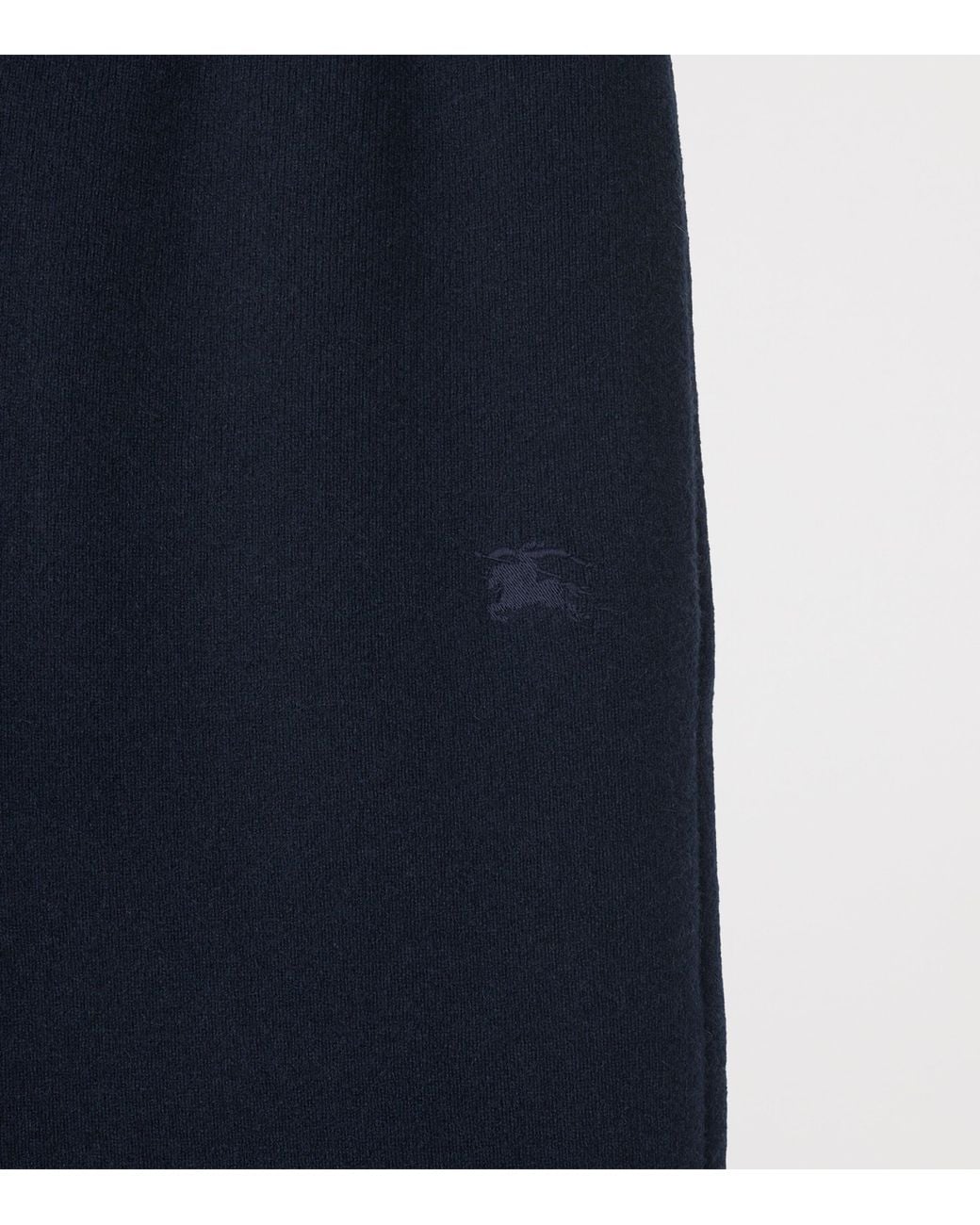 Burberry Blue Cashmere-Blend Logo Sweatpants for men