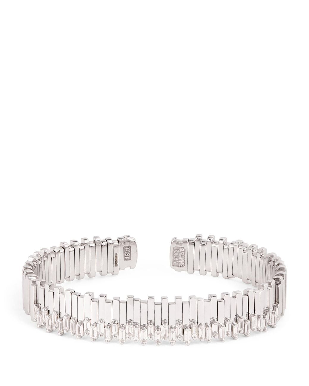 Suzanne Kalan White And Diamond Golden Bangle