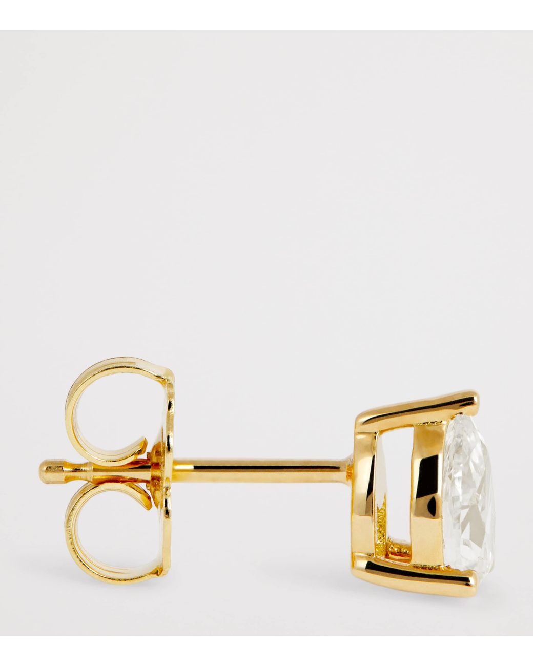 Harrods White And Diamond Pear Stud Earrings