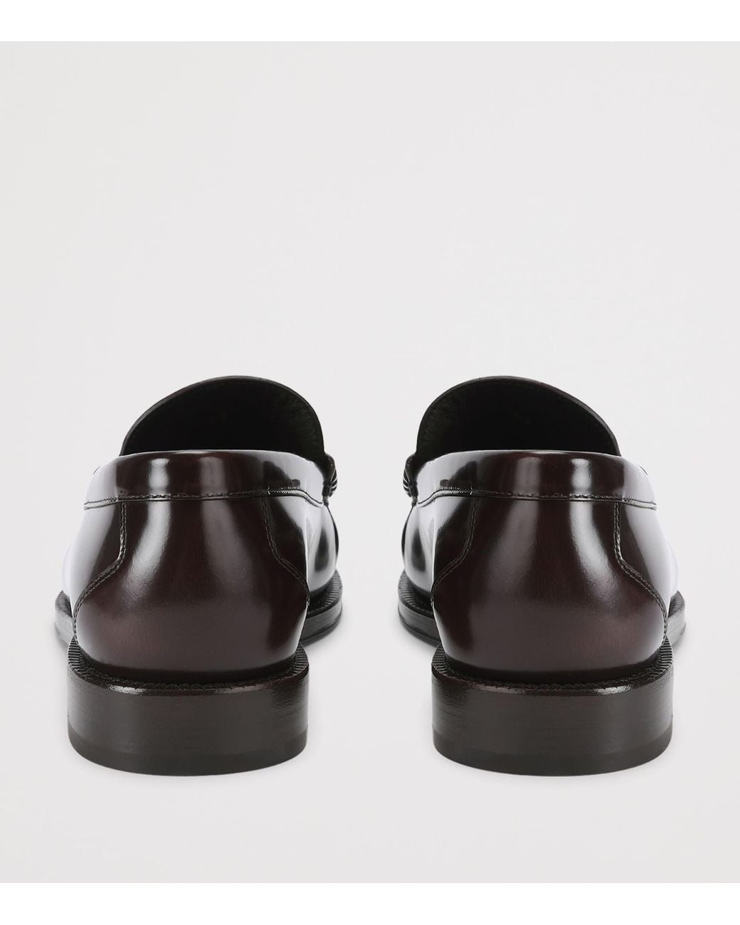 Brunello Cucinelli Black Patent Leather Penny Loafers for men