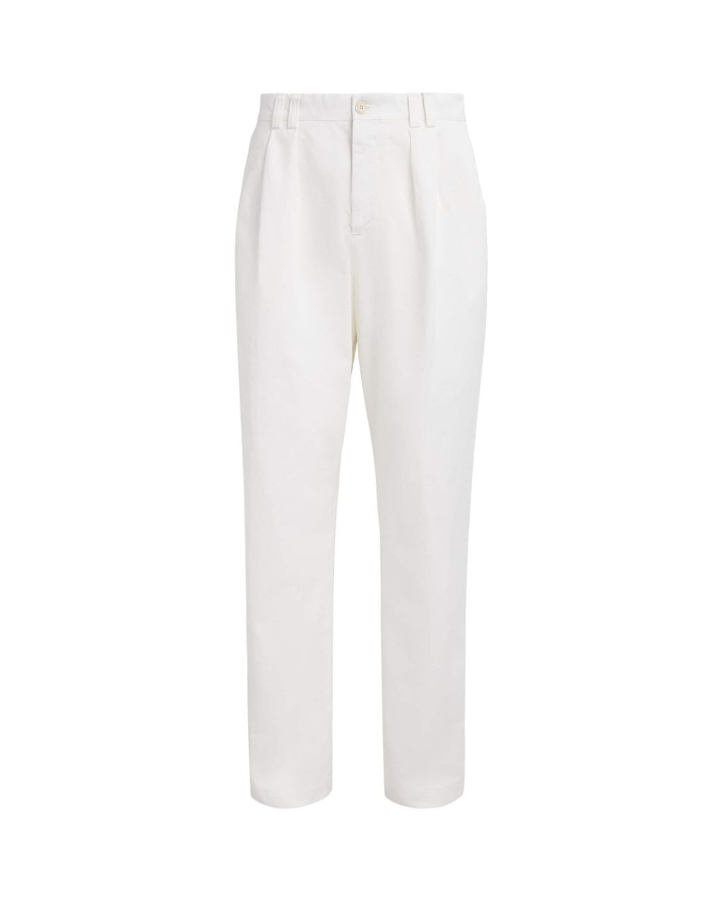 Canali White Straight Chinos for men