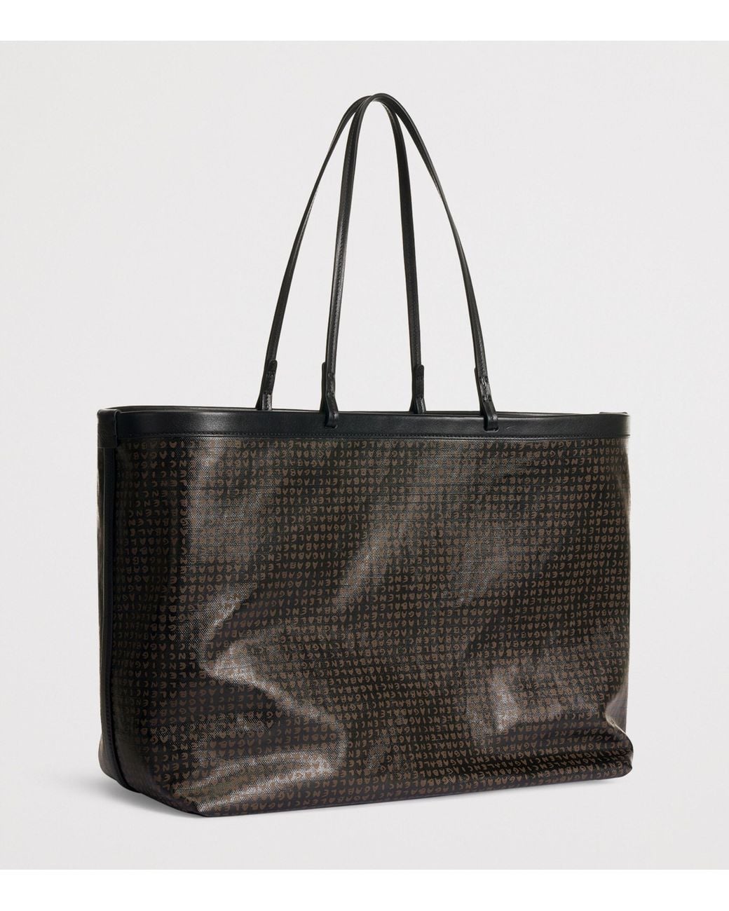 Balenciaga Black Large Coated Canvas Select Tote Bag