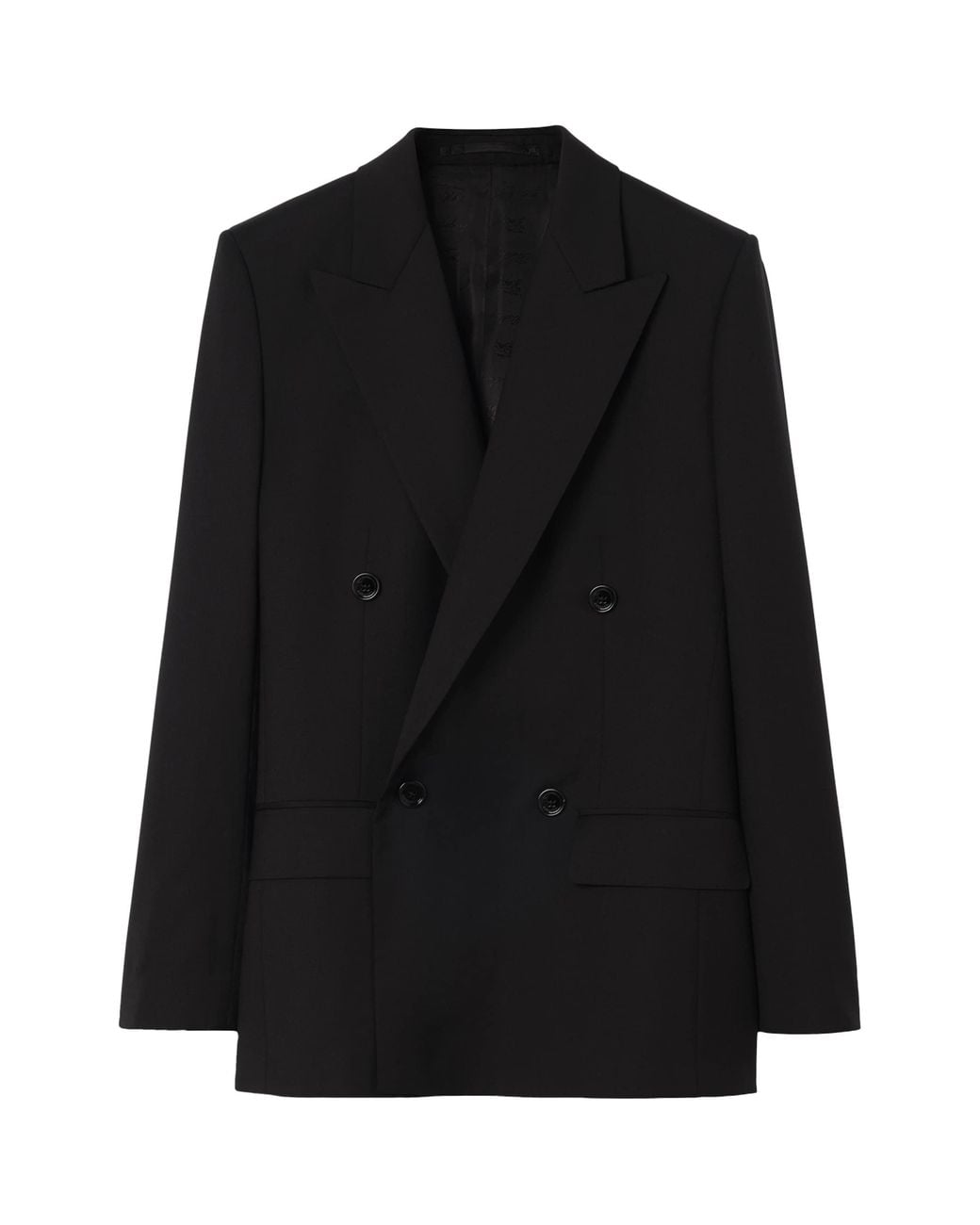 Burberry Black Wool Double-Breasted Blazer