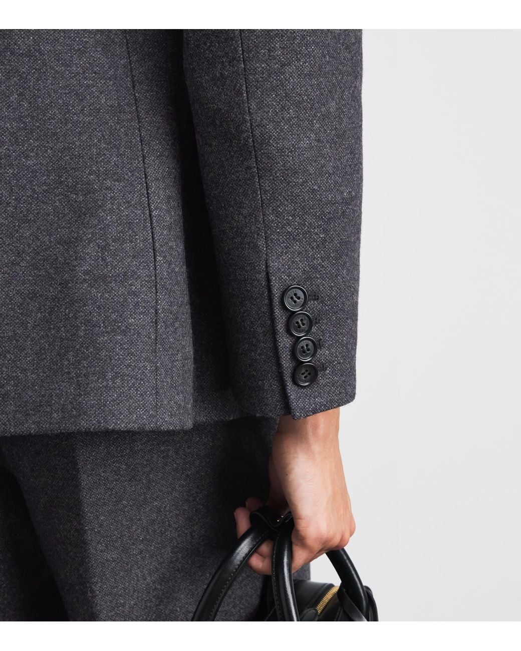 PAIGE Blue Wool-Blend Capelli Blazer