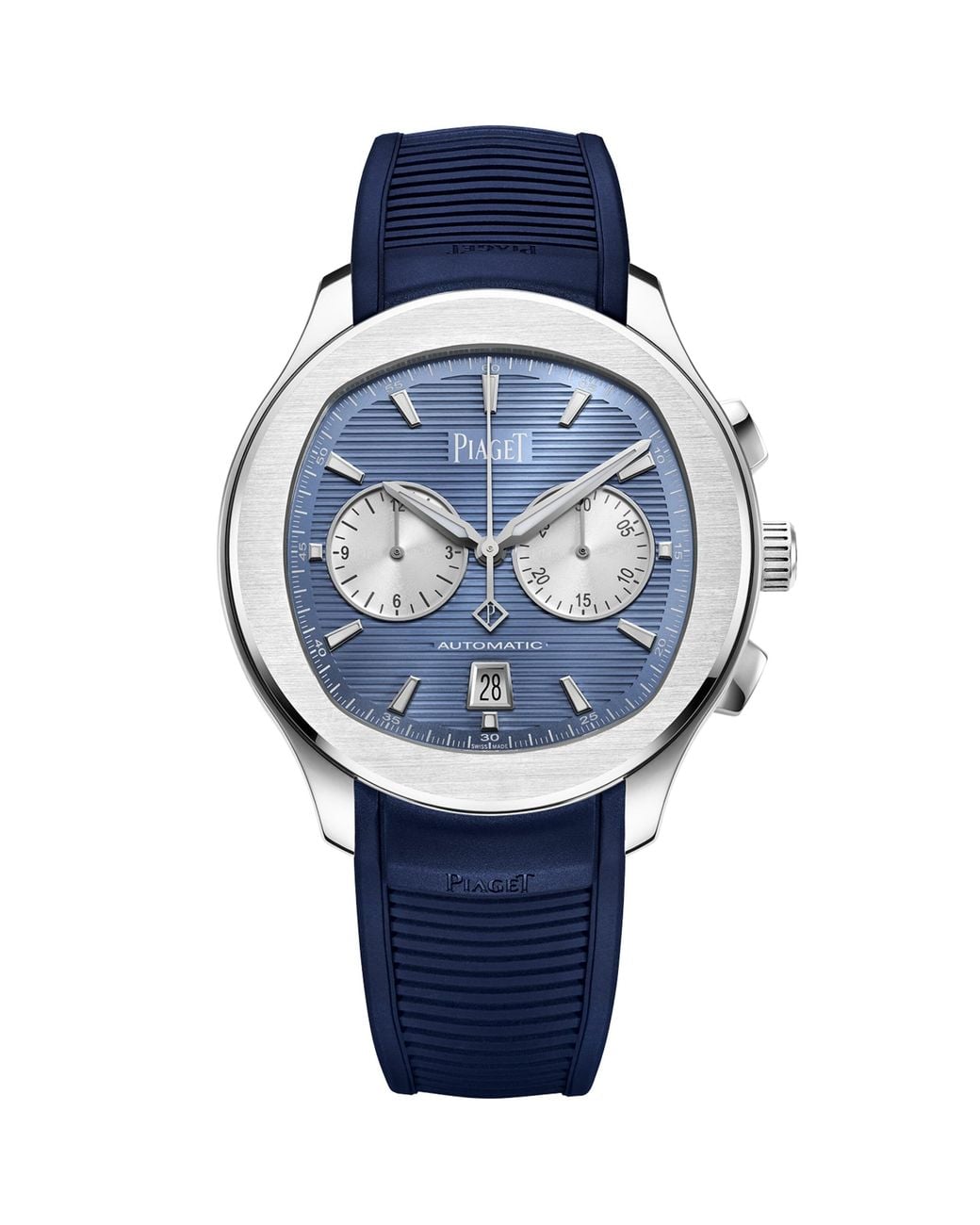 Piaget Blue Stainless Steel Polo Chronograph Watch