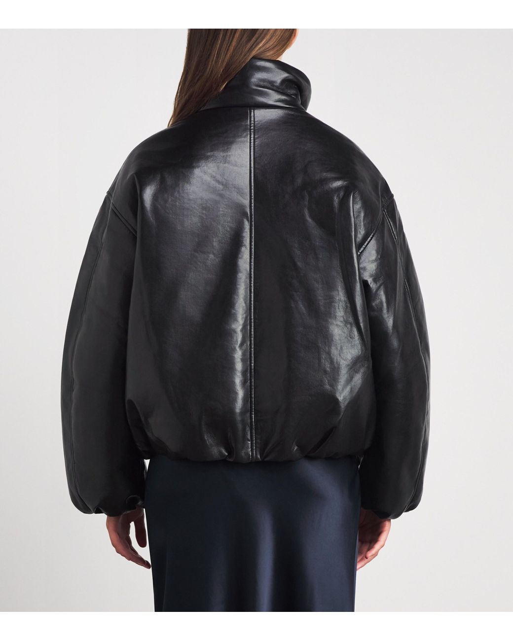 Anine Bing Black Regenerated Leather Cyrus Jacket