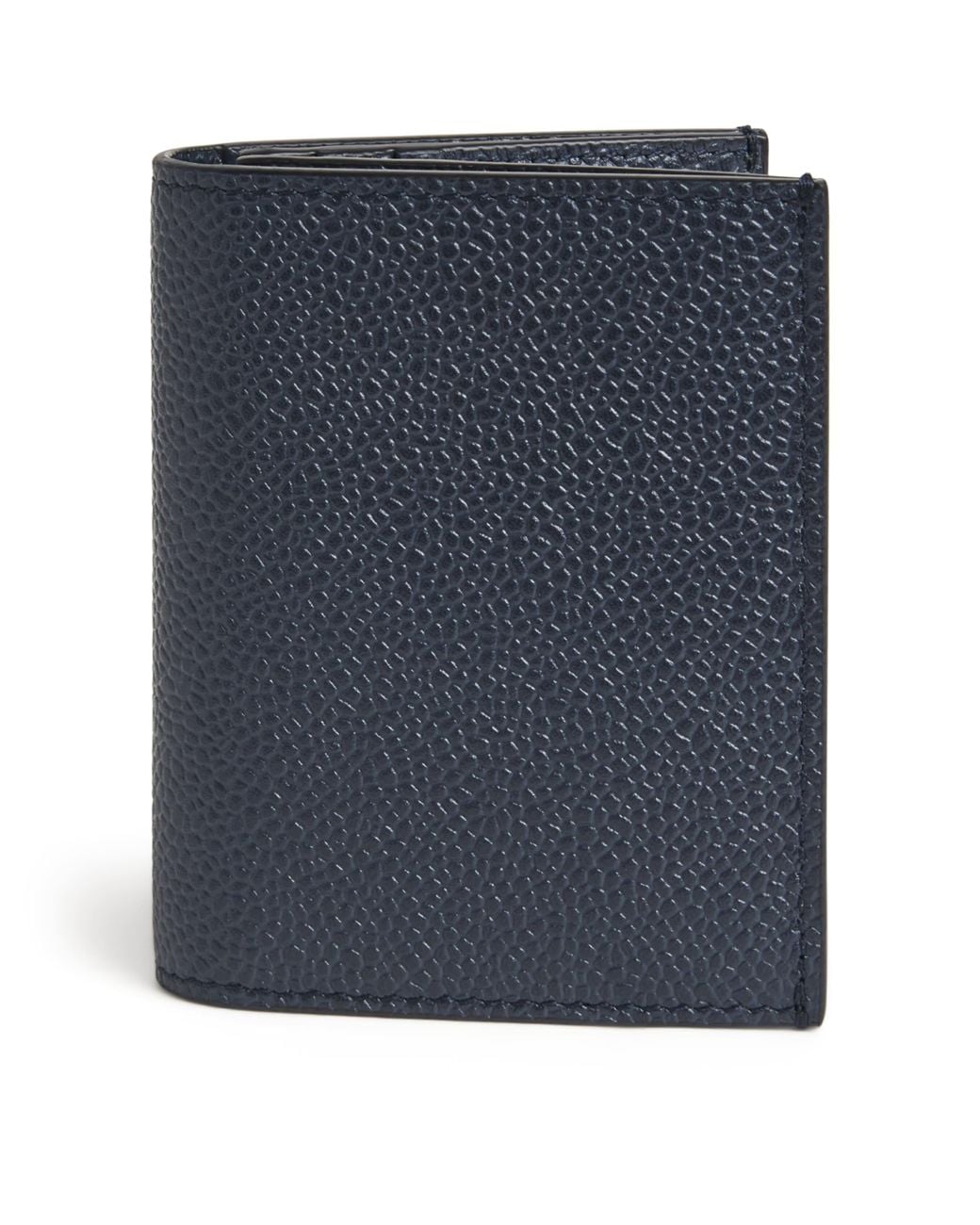 Thom Browne Blue Leather Double Card Holder for men