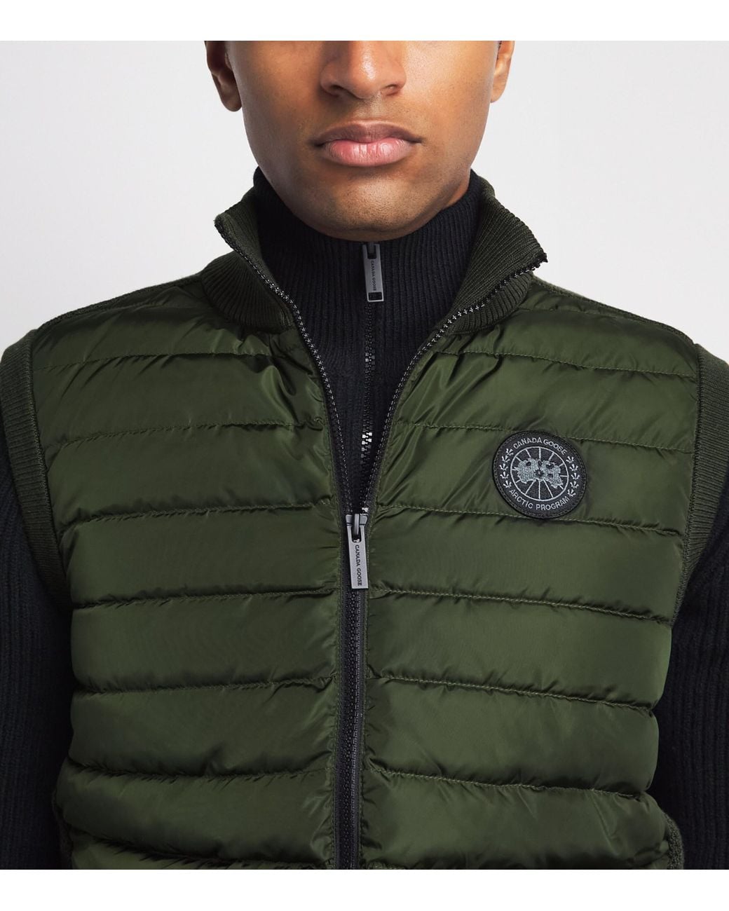 Canada Goose Green Down Hybridge Gilet for men