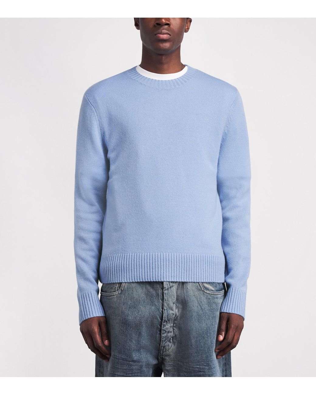 Won Hundred Blue Cashmere Rune Sweater for men