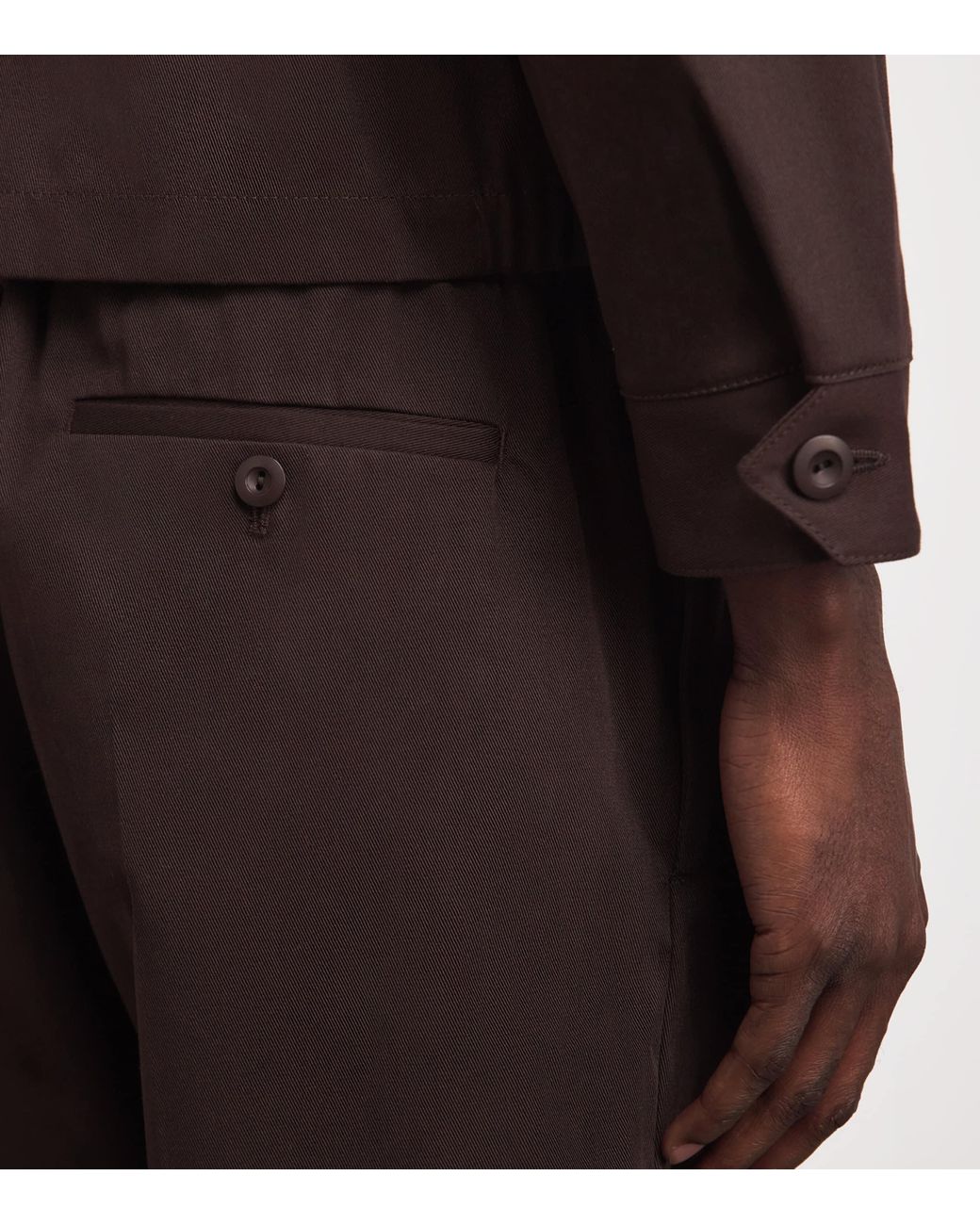 Sandro Brown Alpha Cotton Wide-Leg Trousers for men