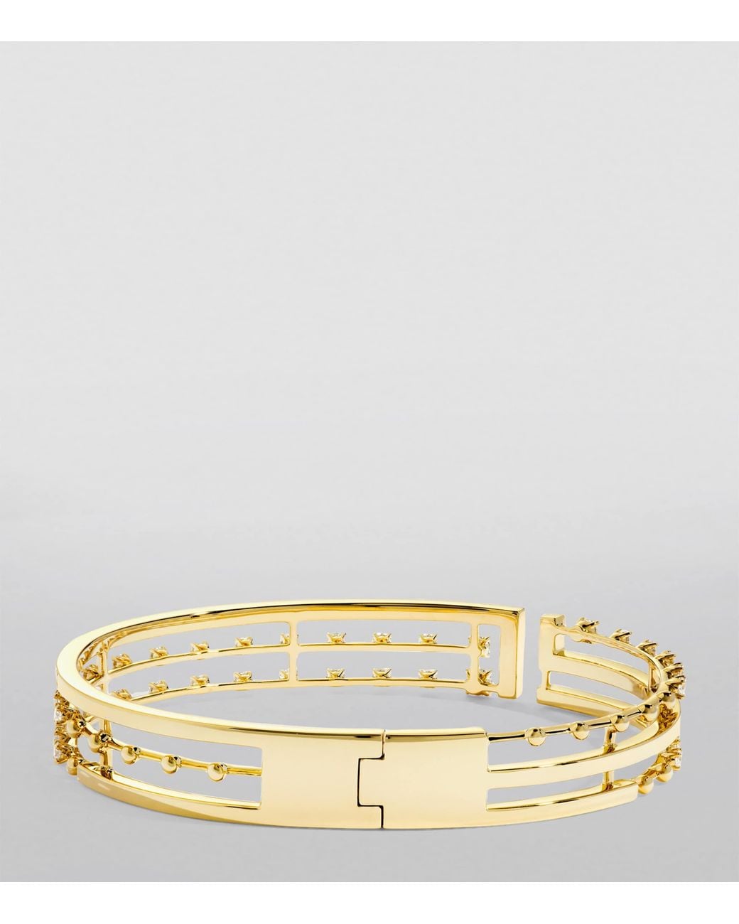 Marli New York Metallic Large And Diamond Avenues Bangle