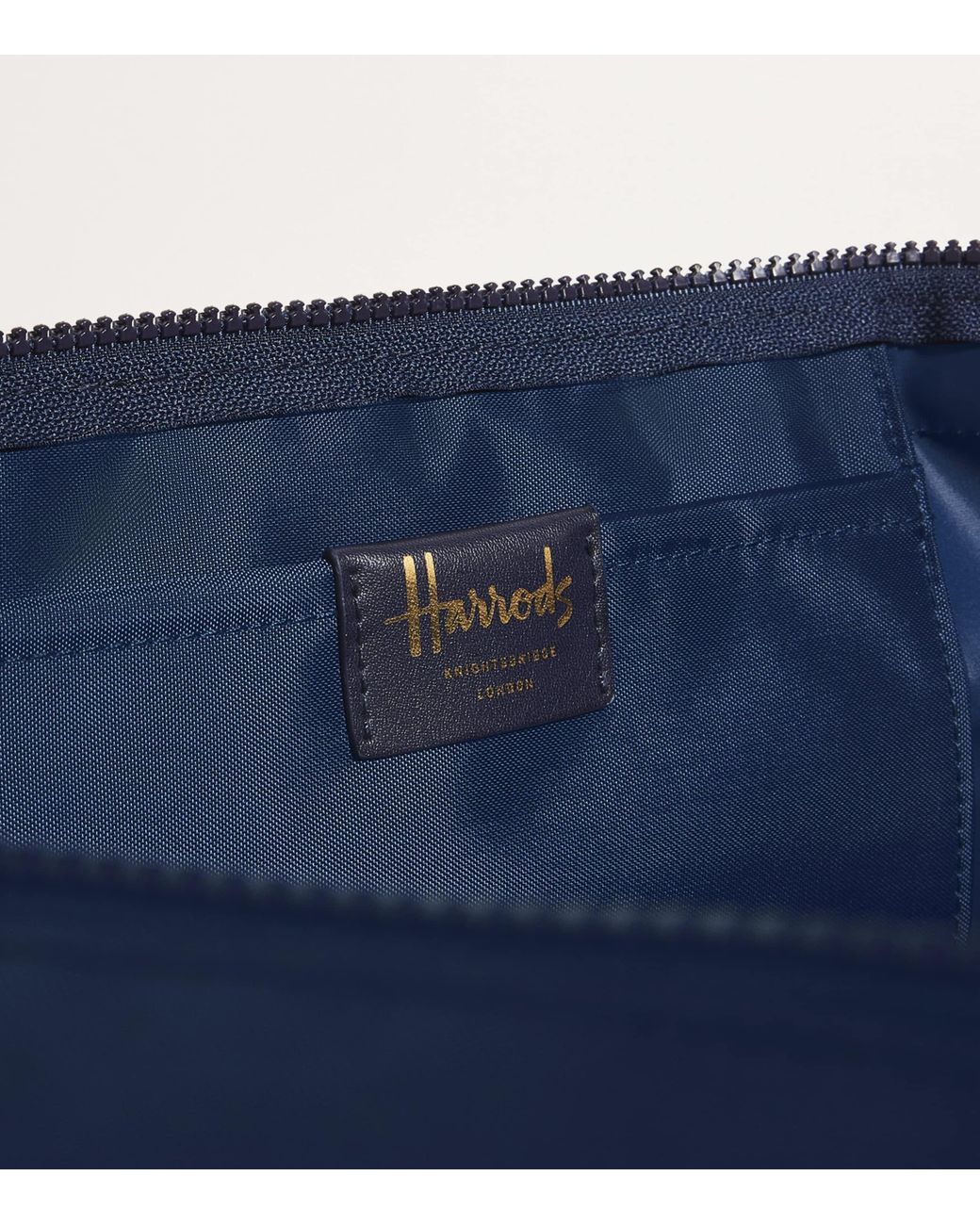 Harrods Blue Medium Nylon Tote Bag