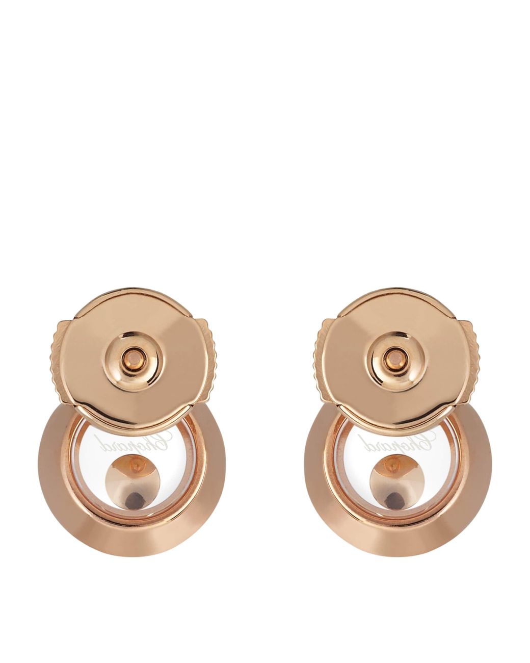 Chopard Metallic And Diamond Happy Diamonds Icons Earrings