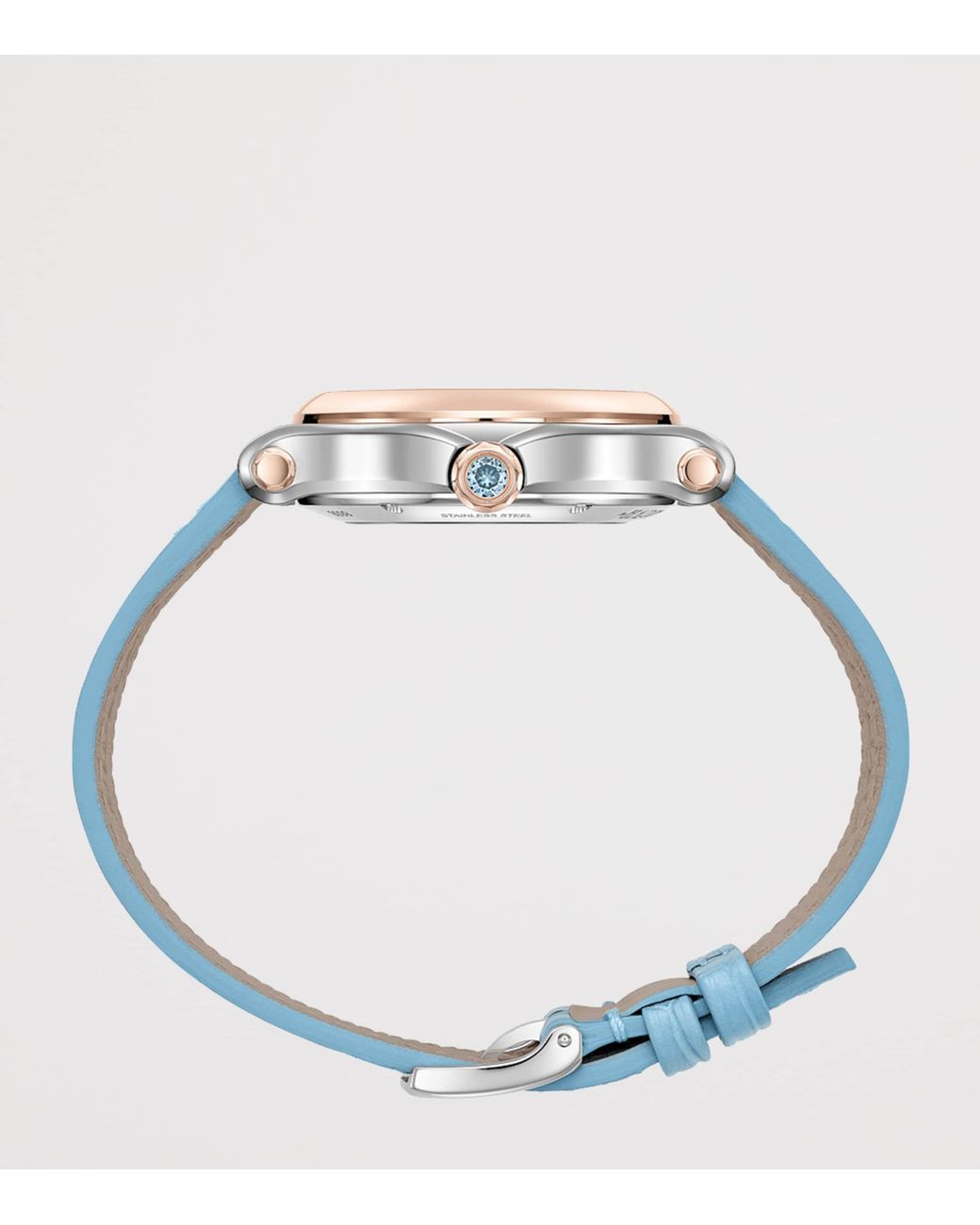 Chopard Blue Lucent Steel And Diamond Happy Sport Watch