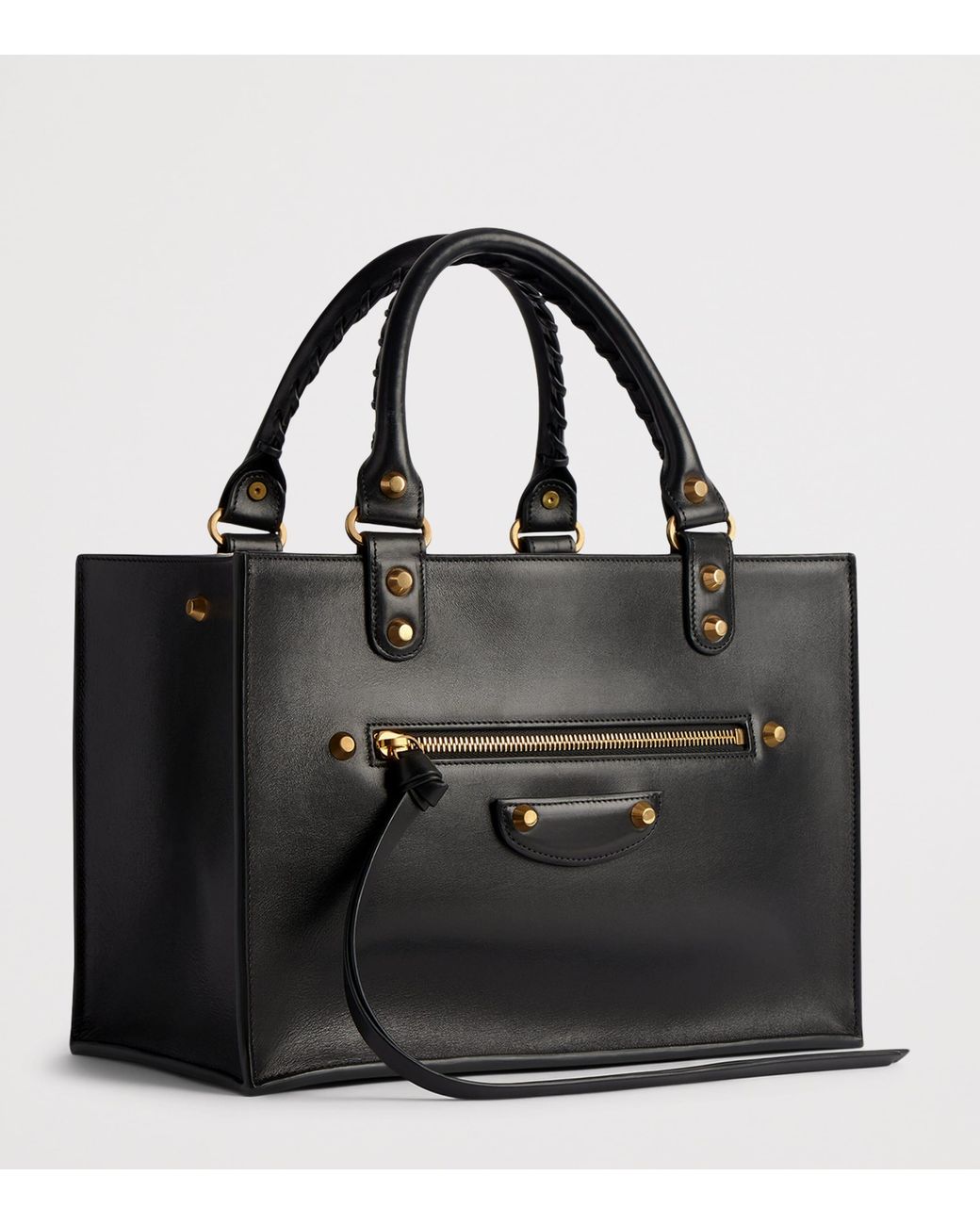 Balenciaga Black Medium Leather Le City Tote Bag