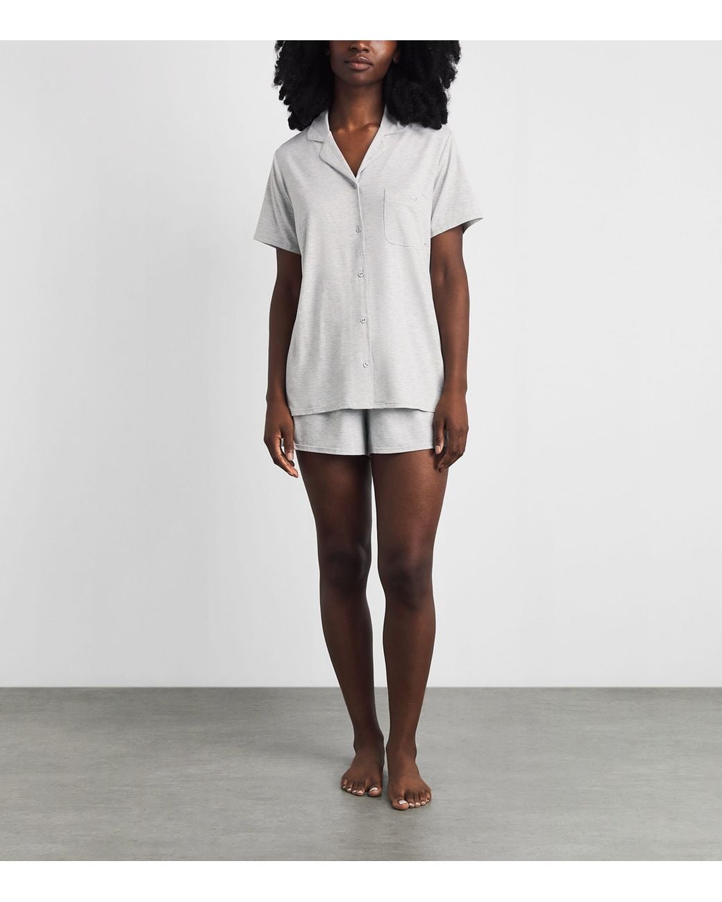 Skims White Sleep Short-Sleeve Pyjama Set