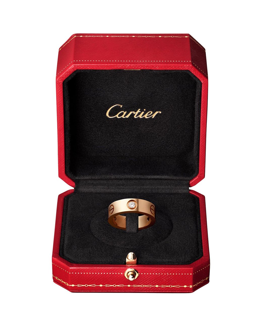 Cartier Brown Rose And Diamond Love Ring