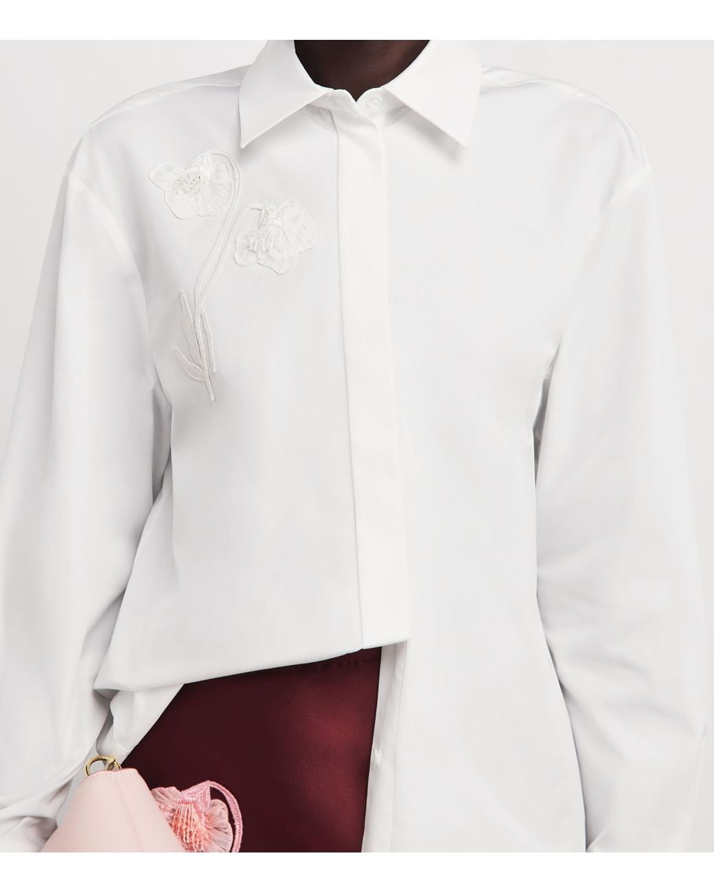 Erdem White Floral Embroidered Shirt