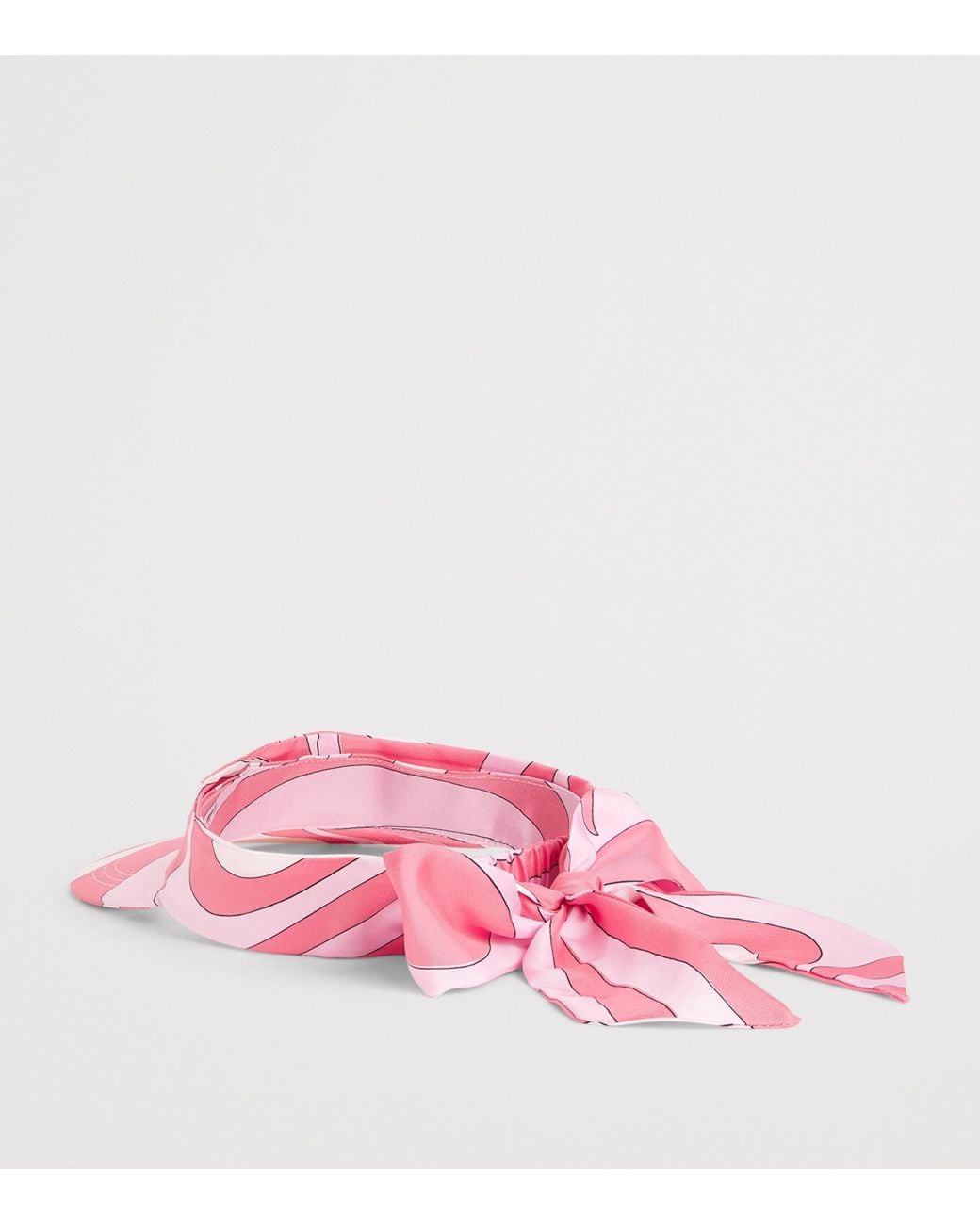 Emilio Pucci Pink Silk Printed Visor Cap