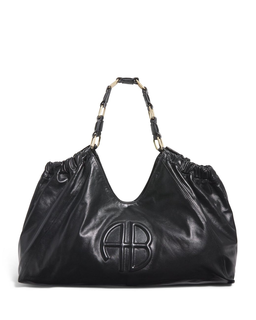 Anine Bing Black Leather Kate Tote Bag