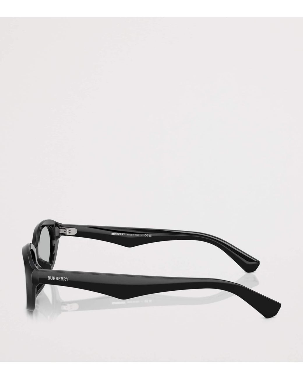 Burberry Black Acetate Oval Sunglasses