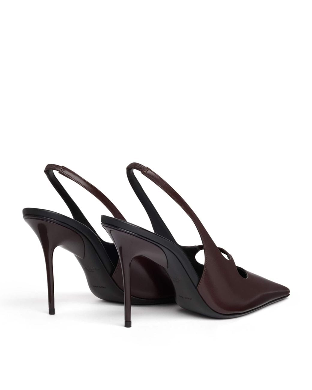 Alaïa Brown Leather Drop Slingback Pumps 80
