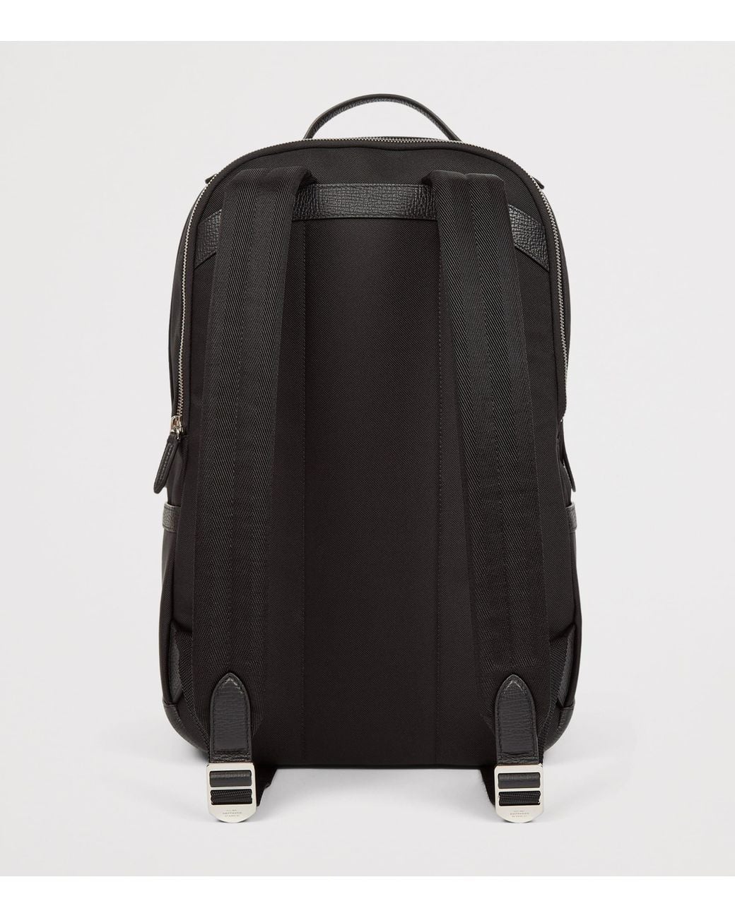 Smythson Black Canvas Norton Backpack for men