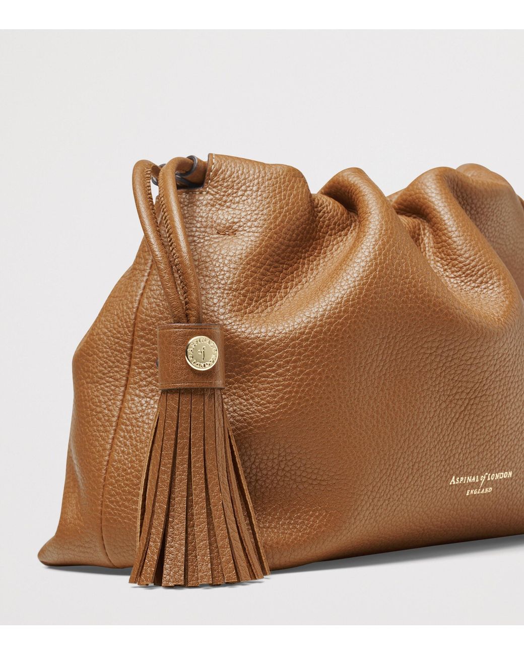 Aspinal Brown Large Leather Soho East West Cross-Body Pouch