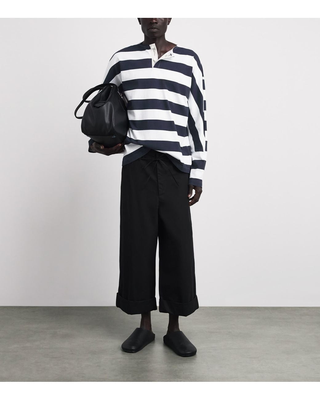 Jacquemus Blue Cotton Sailor Henley T-Shirt for men