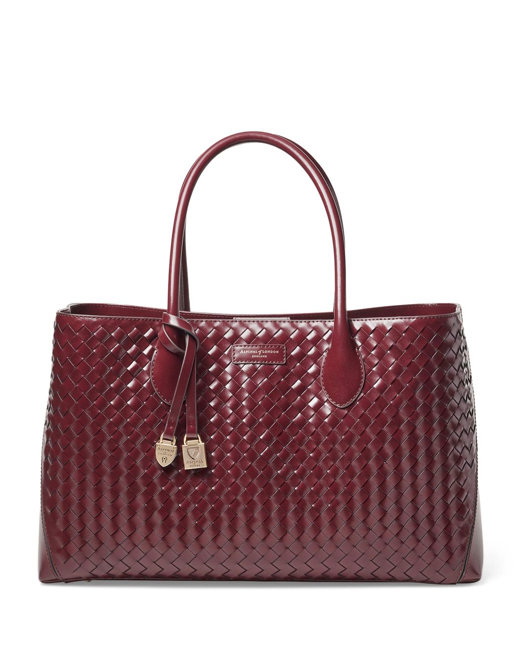 Aspinal Red Leather London Tote Bag