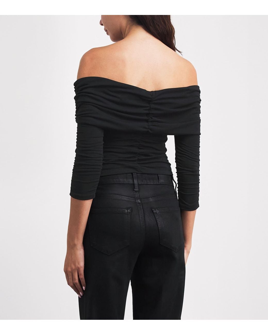 PAIGE Black Off-The-Shoulder Naya Top