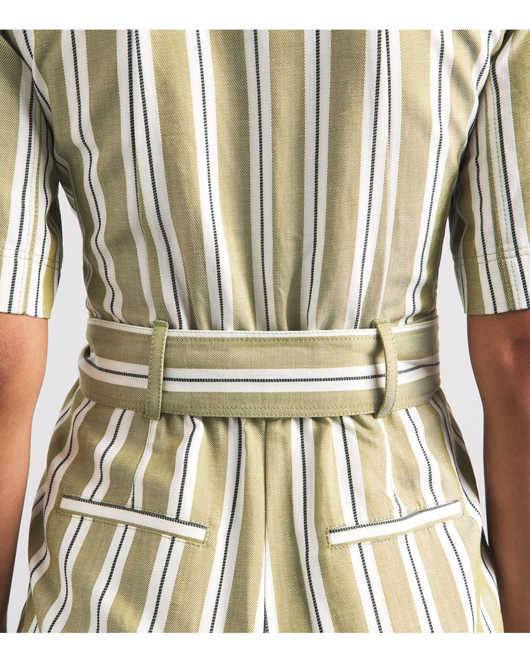 ME+EM Metallic Stripe Wide-Leg Jumpsuit