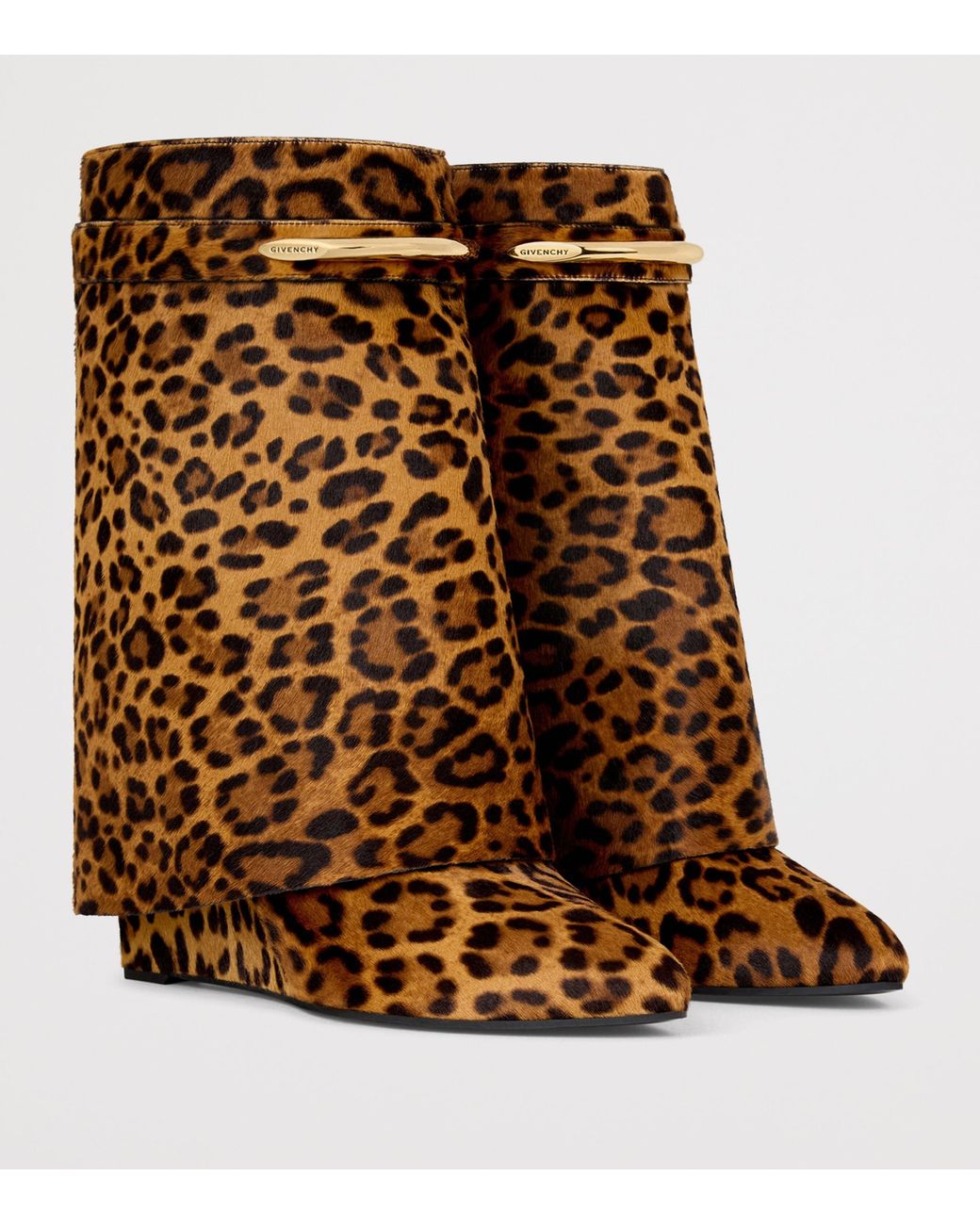Givenchy Brown Leather Shark Ankle Boots