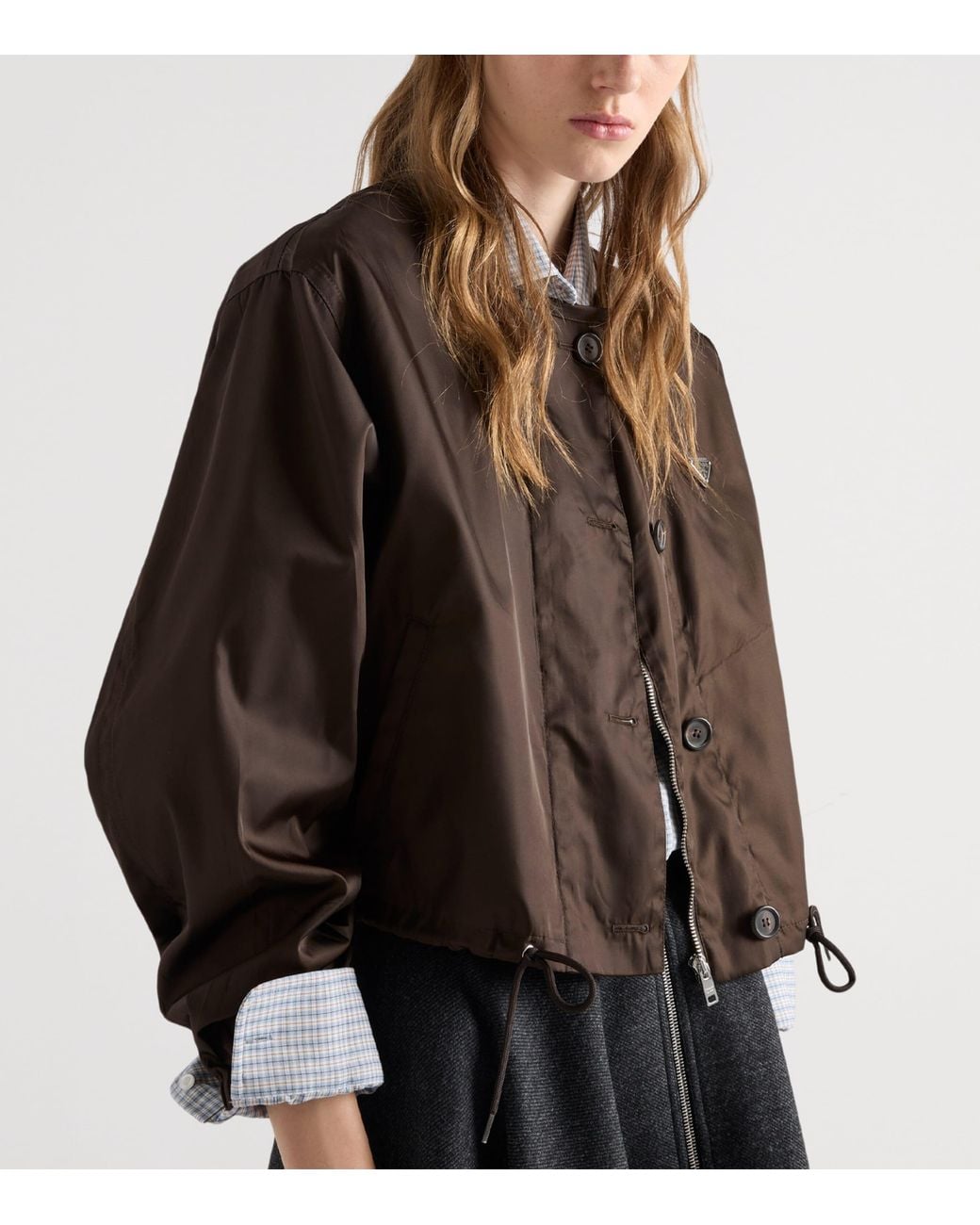 Prada Brown Re-Nylon Triangle Jacket