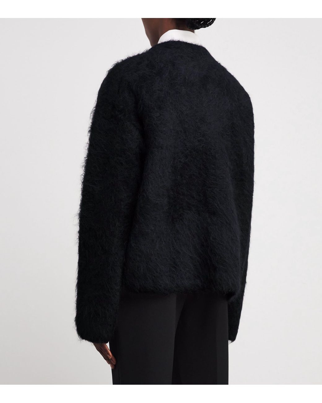 Totême Black Alpaca-Blend Boxy Sweater
