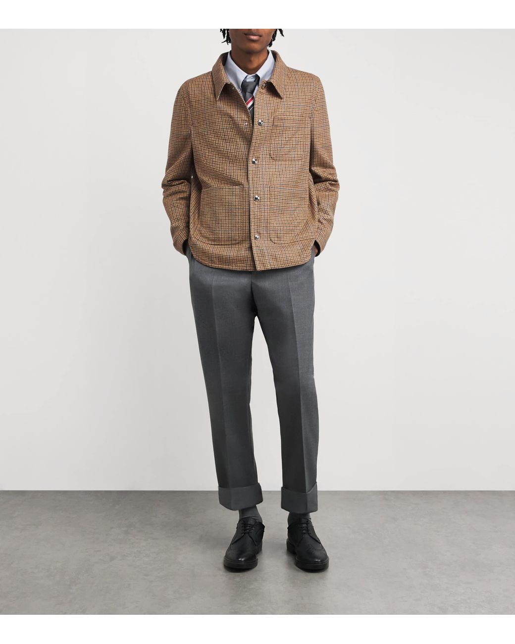 Thom Browne Brown Wool Snap Utility Jacket for men
