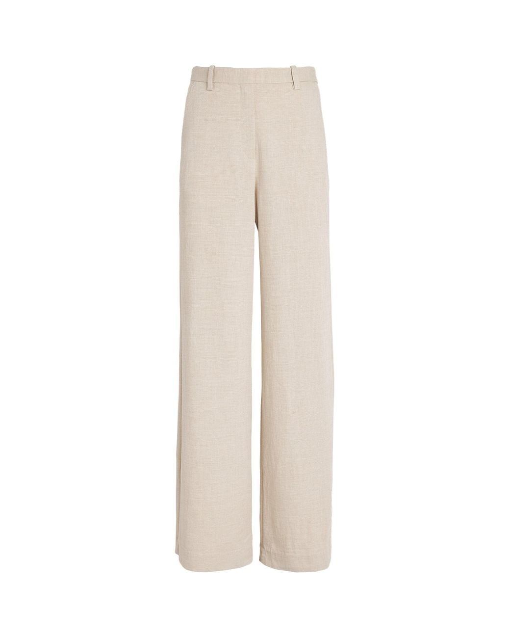Maje White Wide-Leg Trousers