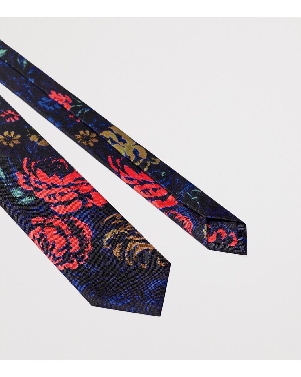 Givenchy Blue Silk Floral Tie