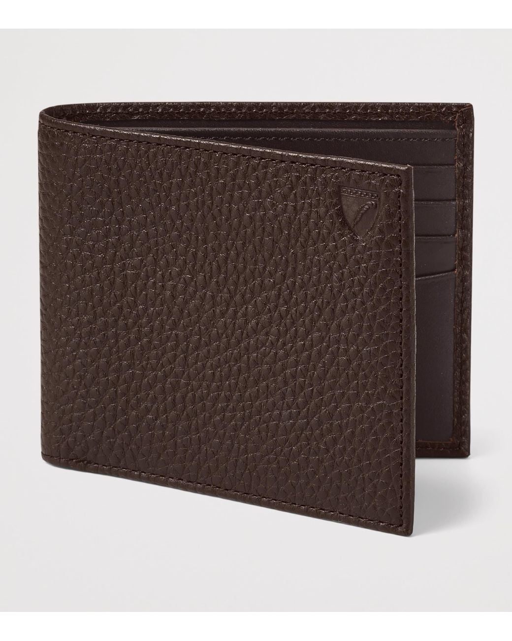 Aspinal Brown Leather Bifold Wallet for men