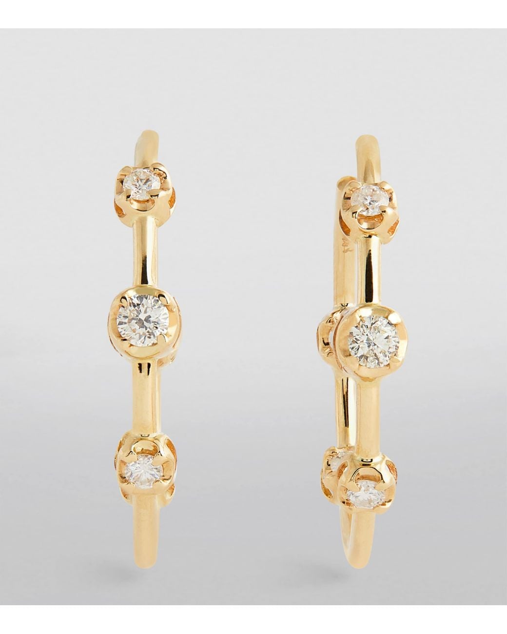 Jacquie Aiche Metallic And Diamond Sophia Hoop Earrings