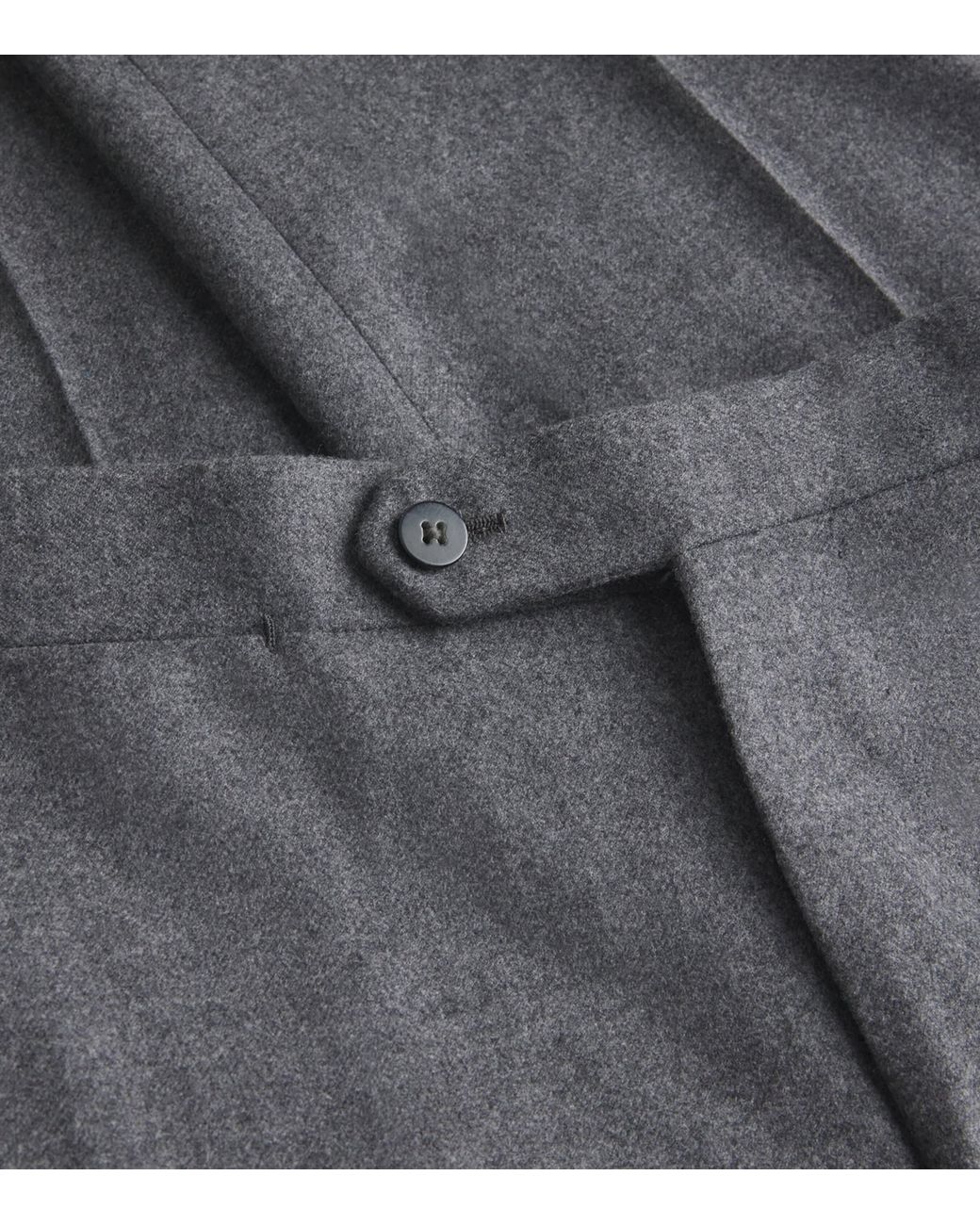 Isaia Gray Wool-Cashmere Tailored Trousers for men